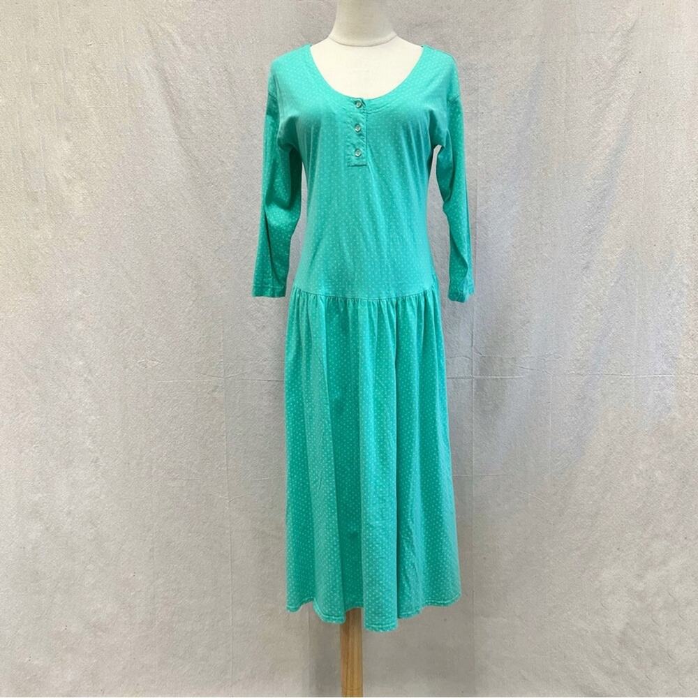 Victoria's Secret‎ Vintage 90s mint green midi dress size P Small 10% cotton